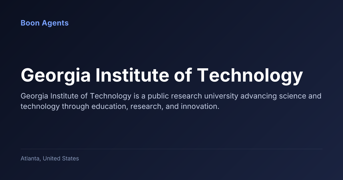 Georgia Institute of Technology — company overview