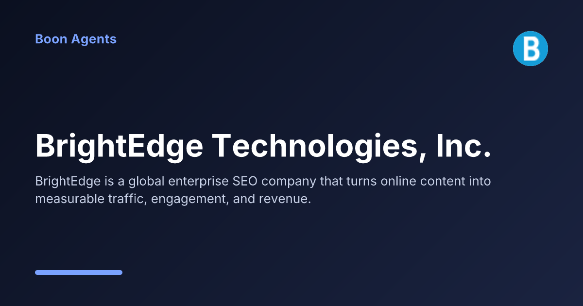 BrightEdge Technologies, Inc. — company overview