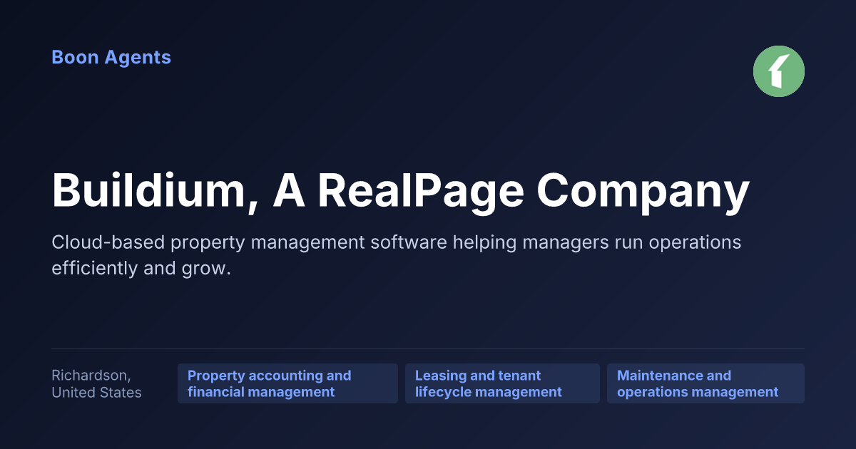 Buildium, A RealPage Company — company overview