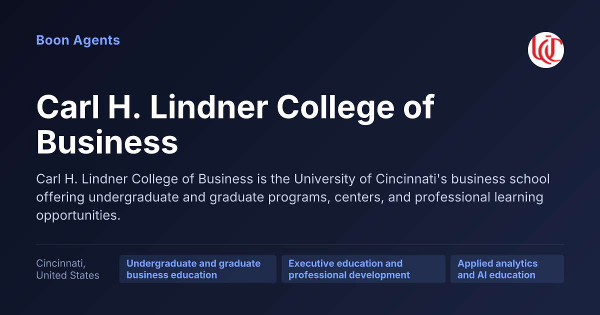 Carl H. Lindner College of Business — company overview