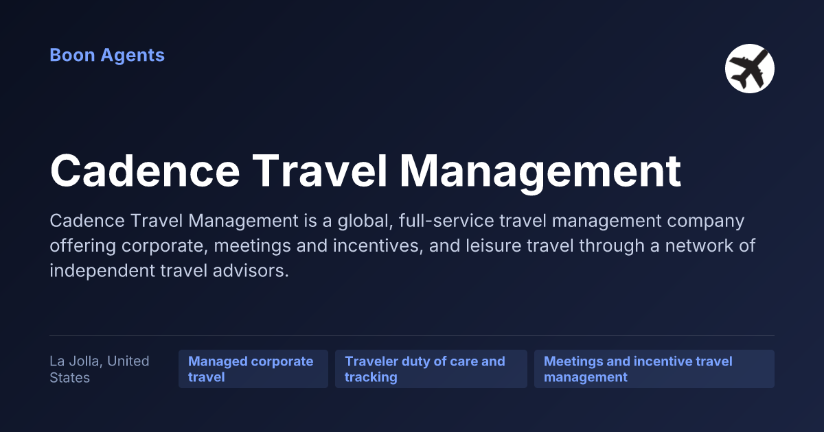 Cadence Travel Management — company overview