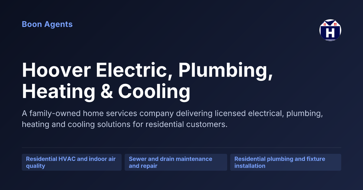 Hoover Electric, Plumbing, Heating & Cooling — company overview