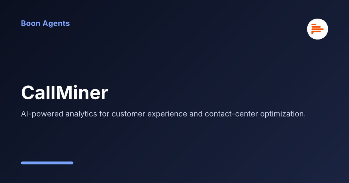 CallMiner — company overview