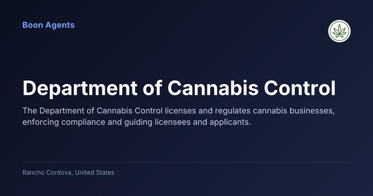 Department of Cannabis Control — company overview