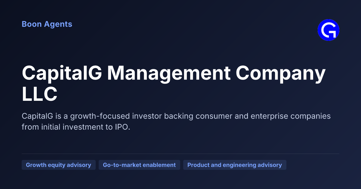 CapitalG Management Company LLC — company overview