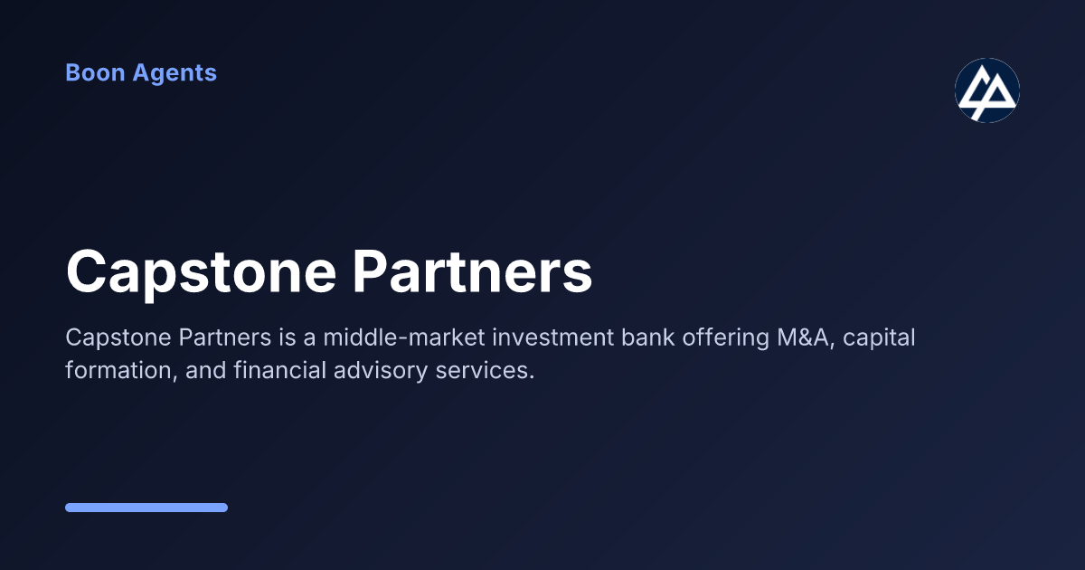 Capstone Partners — company overview
