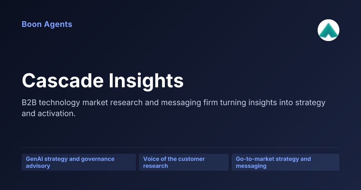 Cascade Insights — company overview