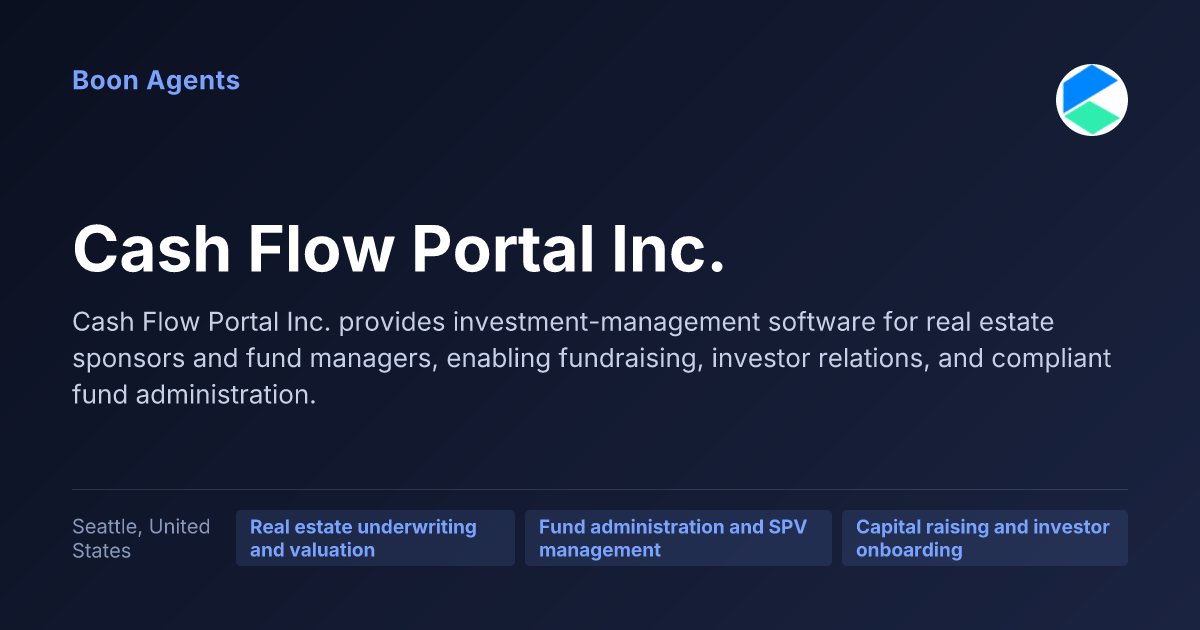 Cash Flow Portal Inc. — company overview
