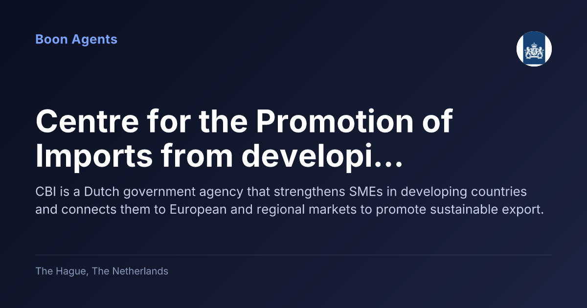 Centre for the Promotion of Imports from developing countries — company overview