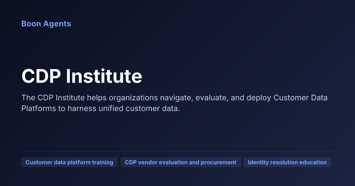 CDP Institute — company overview
