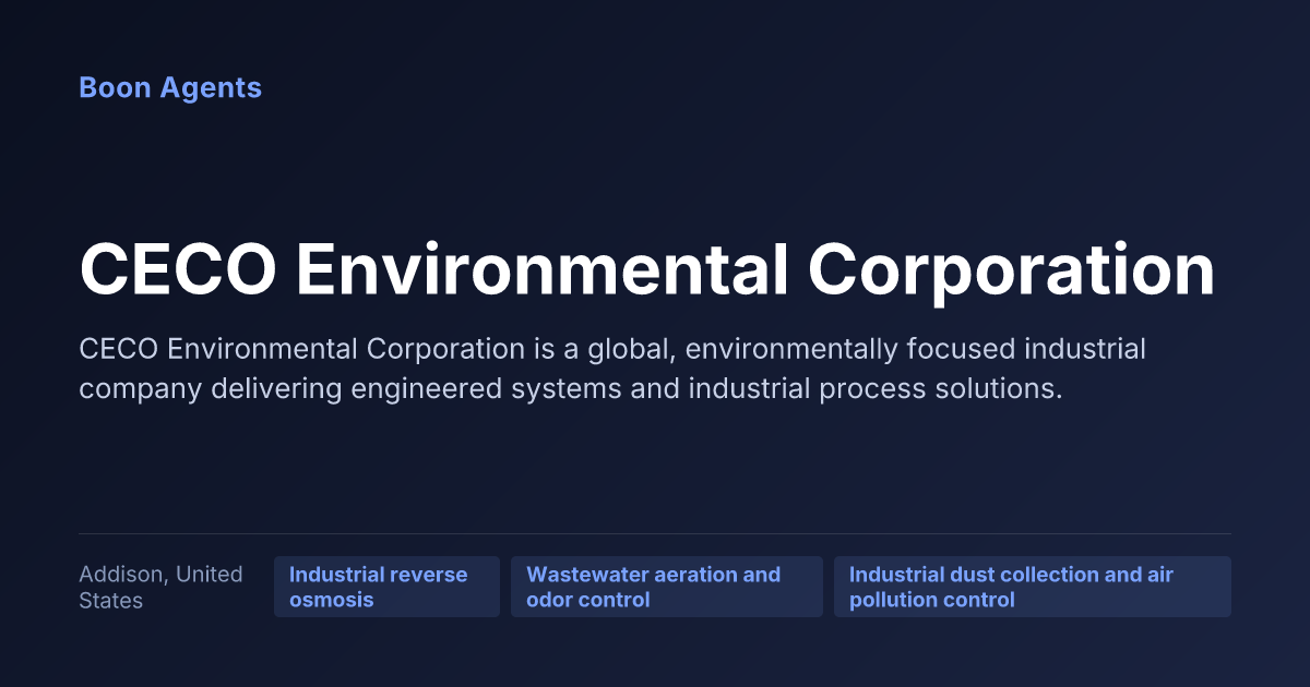 CECO Environmental Corporation — company overview