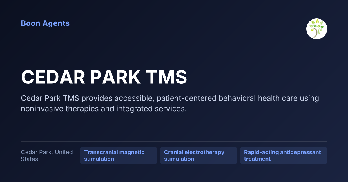 CEDAR PARK TMS — company overview