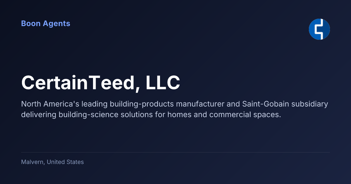 CertainTeed, LLC — company overview