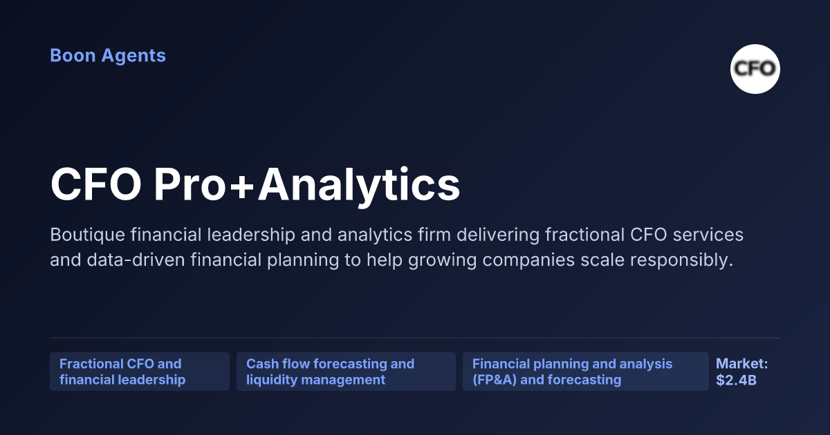 CFO Pro+Analytics — company overview
