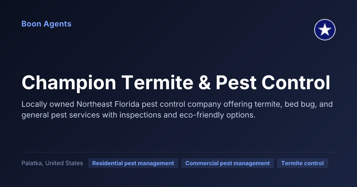 Champion Termite & Pest Control — company overview