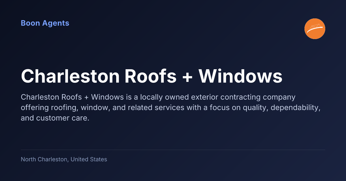 Charleston Roofs + Windows — company overview
