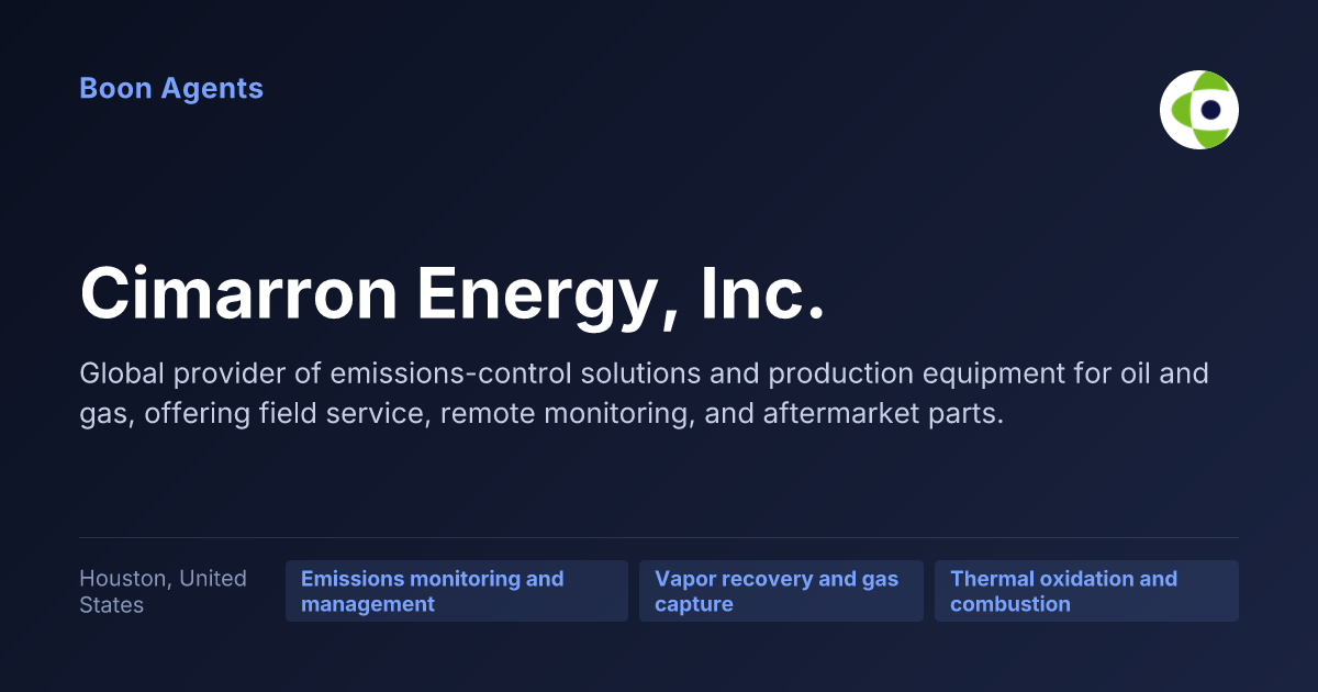 Cimarron Energy, Inc. — company overview