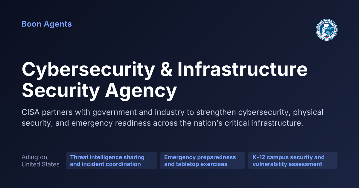 Cybersecurity & Infrastructure Security Agency — company overview