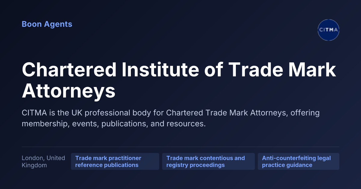 Chartered Institute of Trade Mark Attorneys — company overview