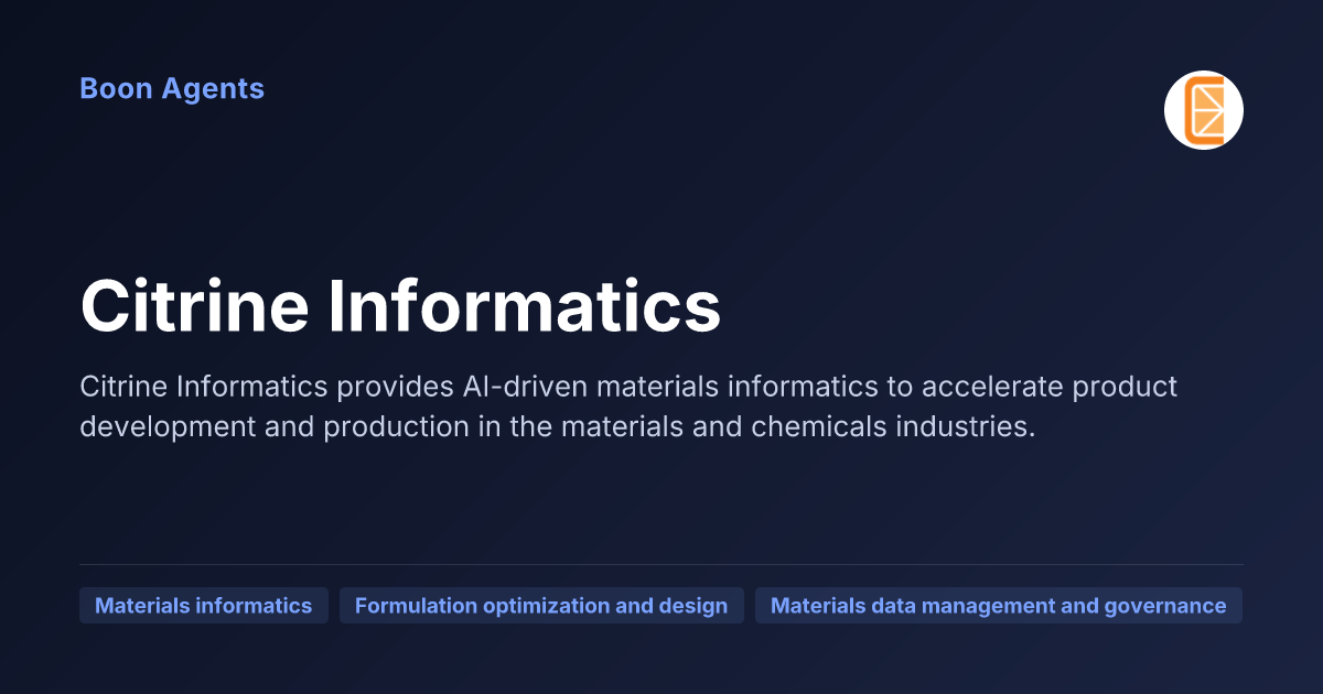 Citrine Informatics — company overview