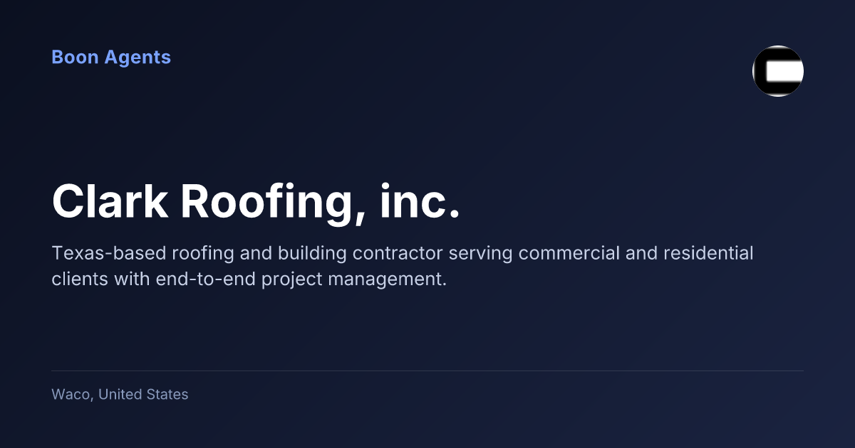 Clark Roofing, inc. — company overview