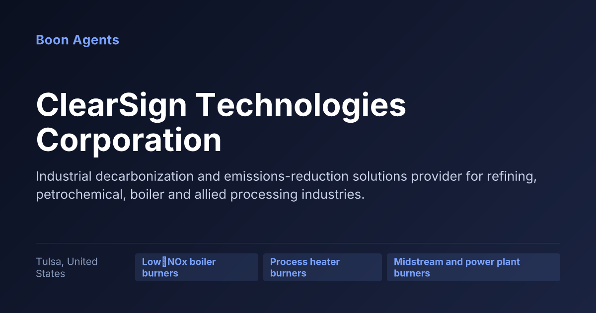 ClearSign Technologies Corporation — company overview