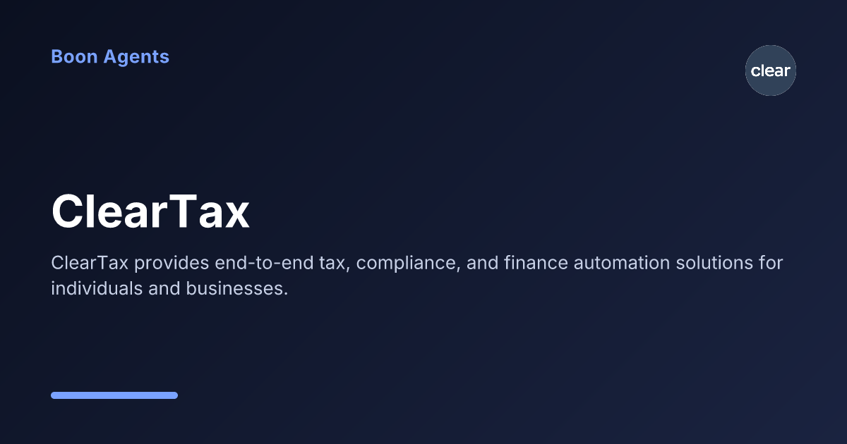 ClearTax — company overview