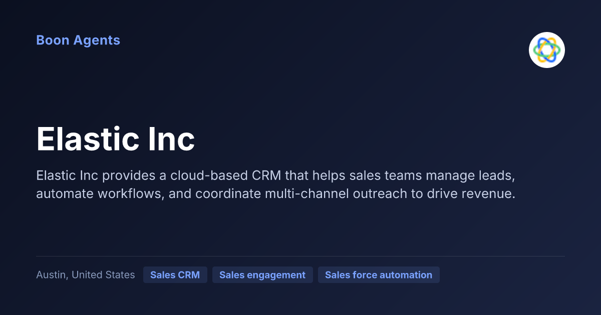 Elastic Inc — company overview