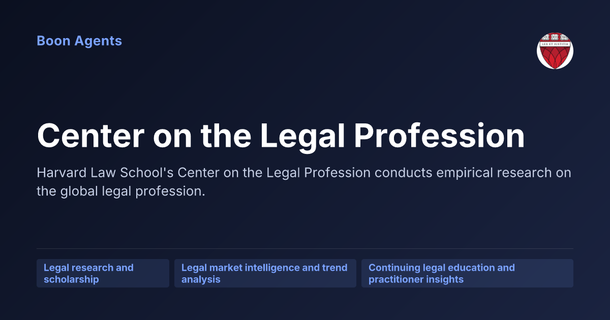 Center on the Legal Profession — company overview