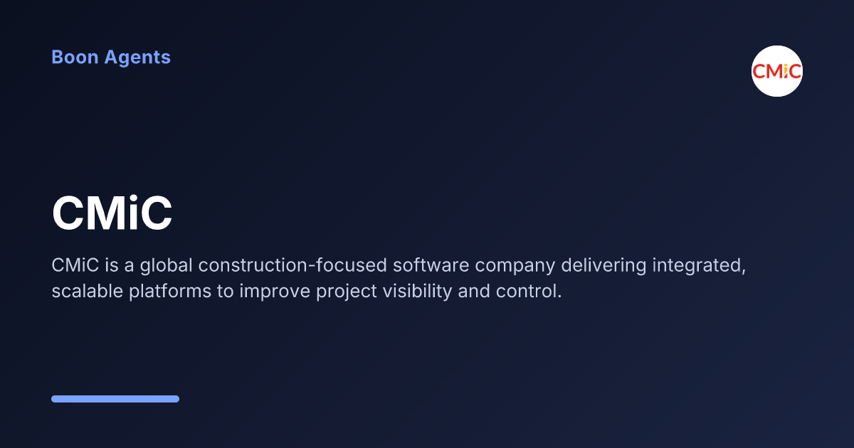 CMiC — company overview