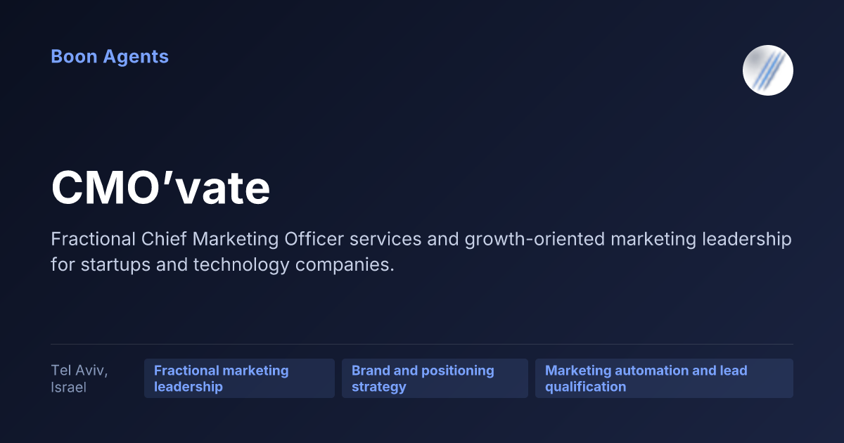 CMO’vate — company overview