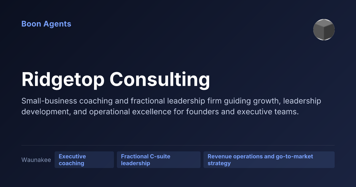 Ridgetop Consulting — company overview
