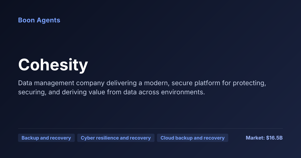 Cohesity — company overview