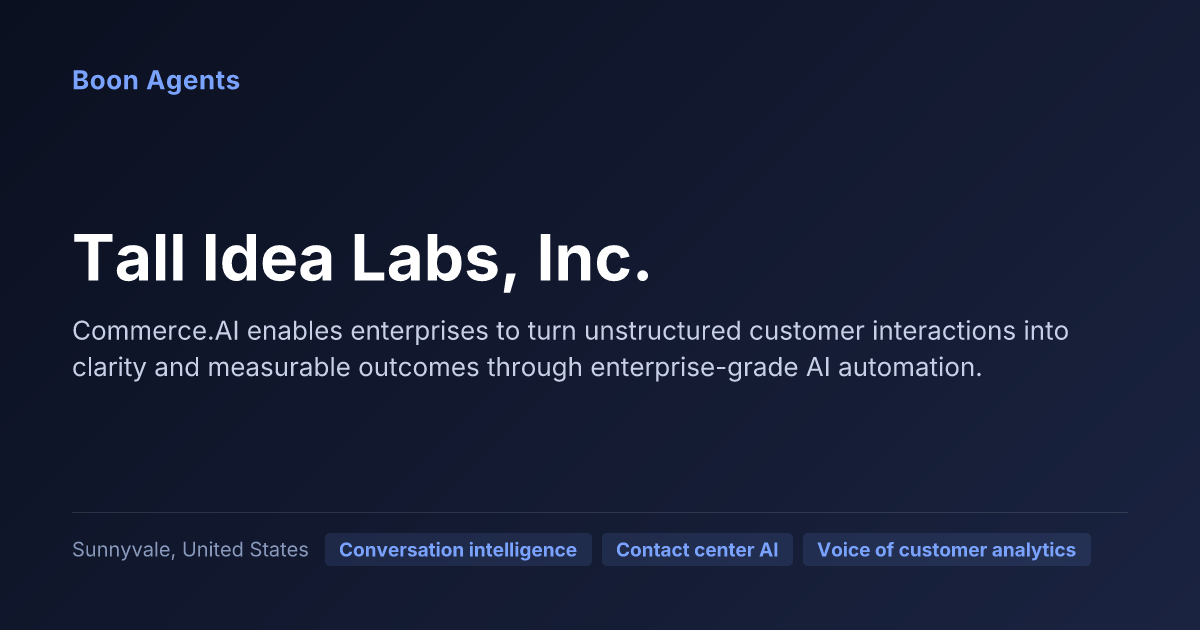 Tall Idea Labs, Inc. — company overview