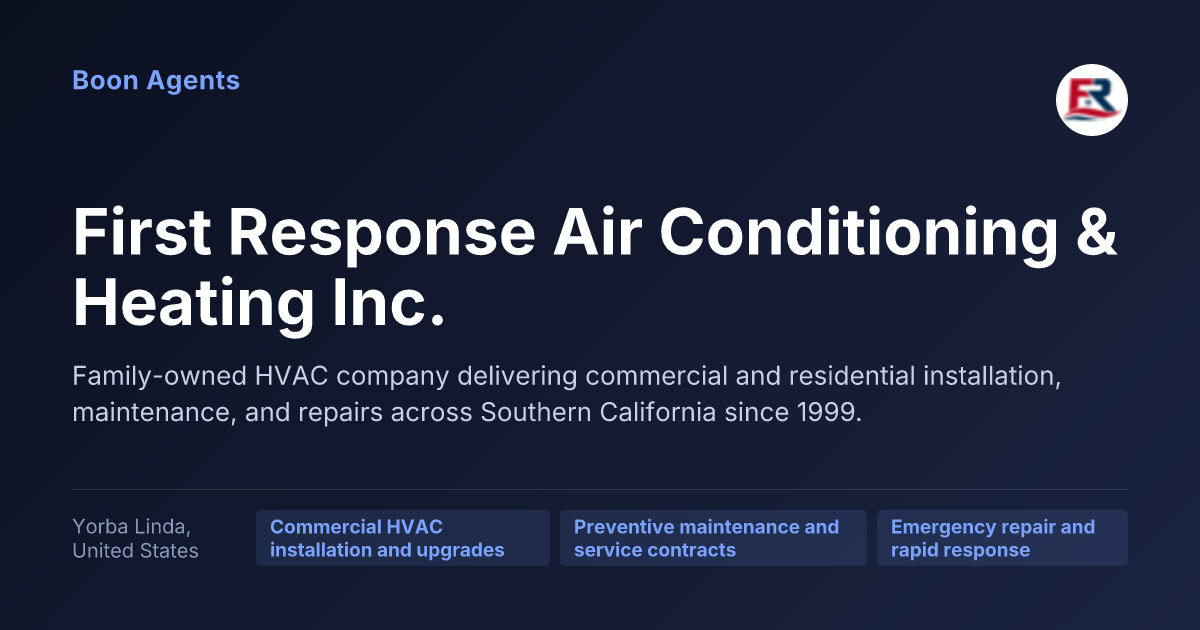 First Response Air Conditioning & Heating Inc. — company overview