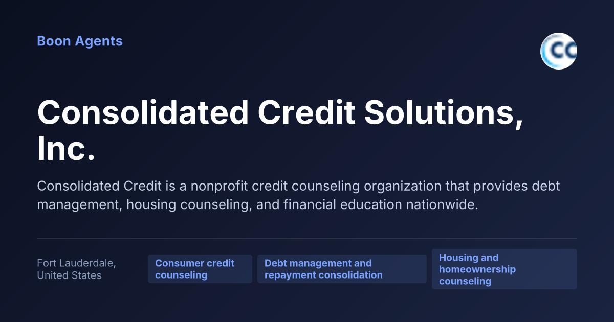 Consolidated Credit Solutions, Inc. — company overview