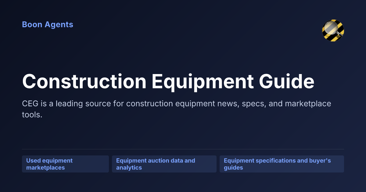 Construction Equipment Guide — company overview