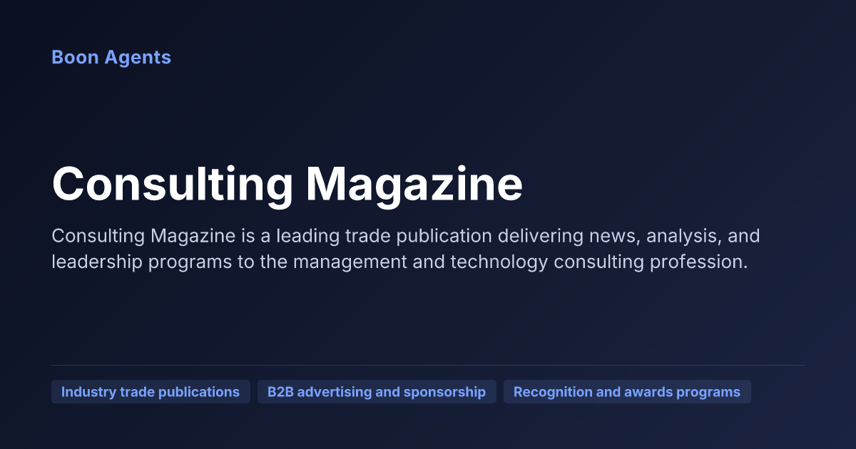 Consulting Magazine — company overview