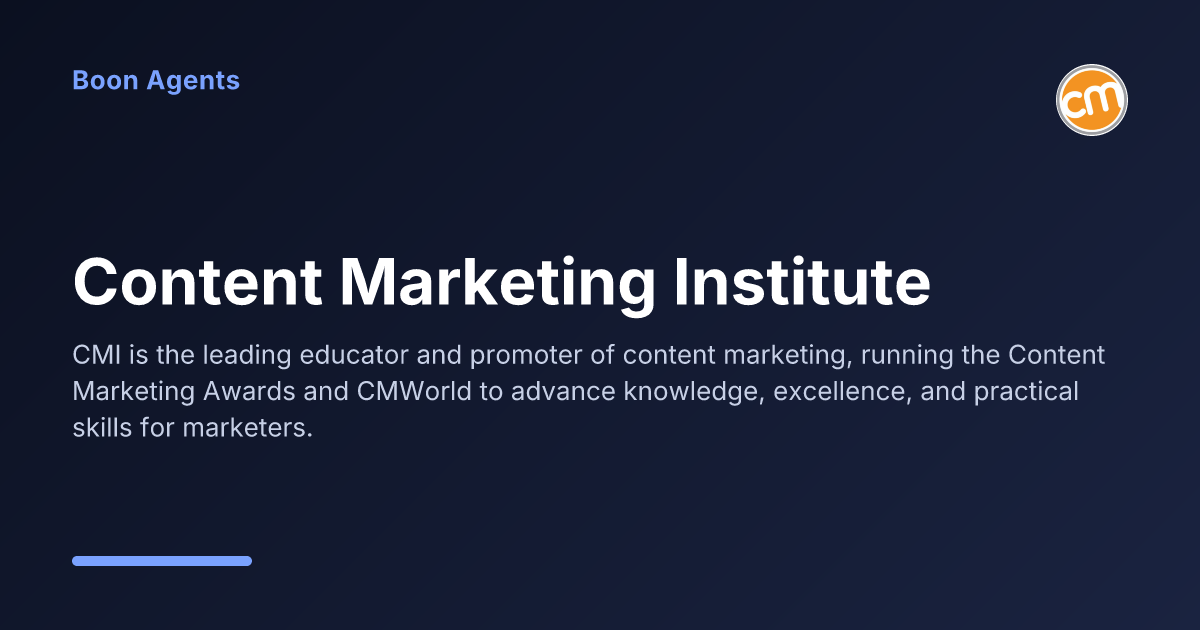 Content Marketing Institute — company overview