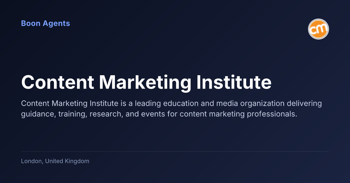 Content Marketing Institute — company overview