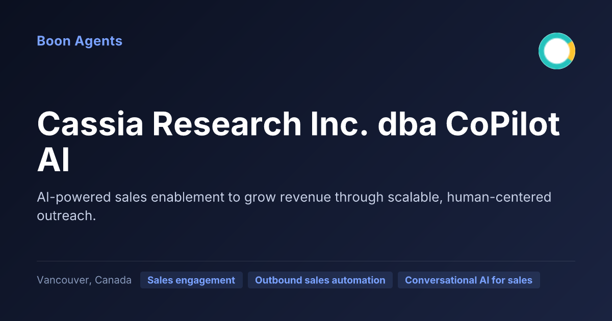 Cassia Research Inc. dba CoPilot AI — company overview