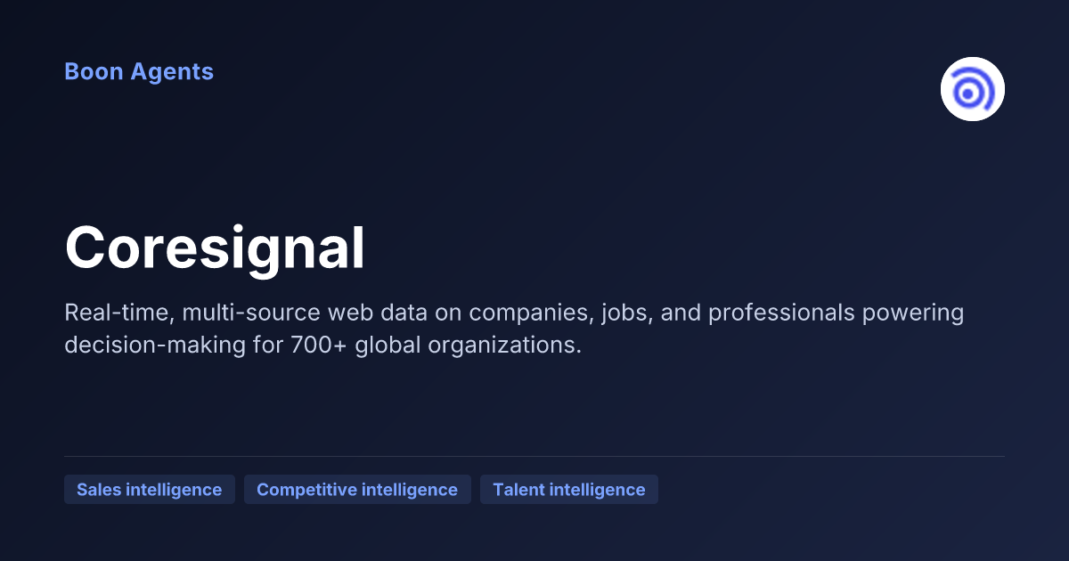 Coresignal — company overview
