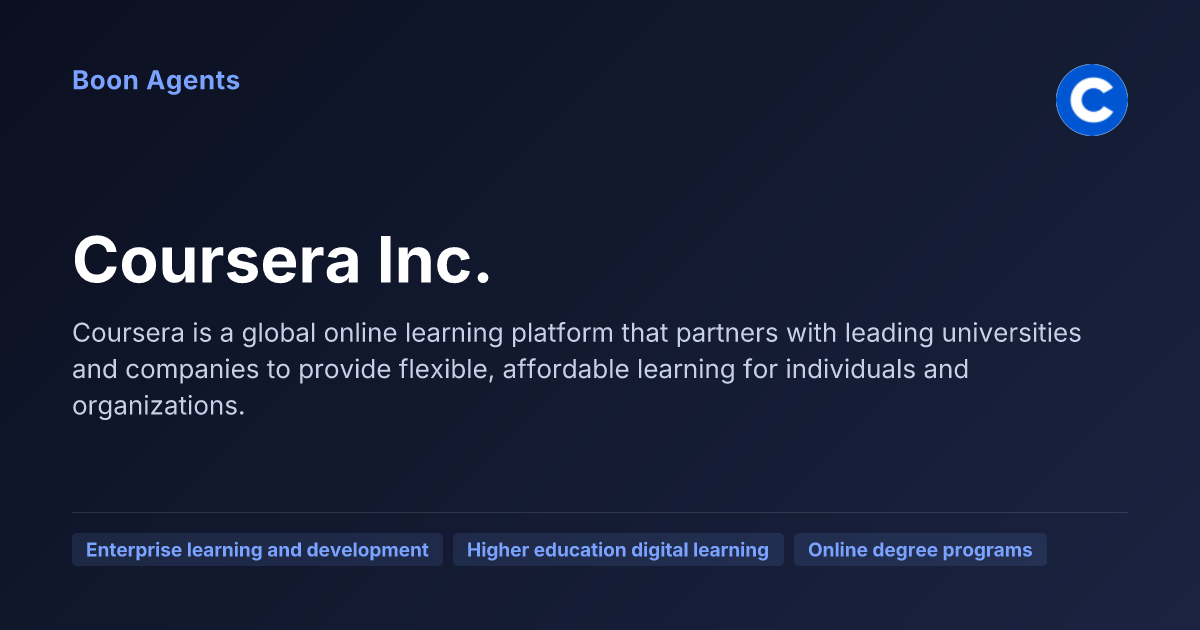 Coursera Inc. — company overview