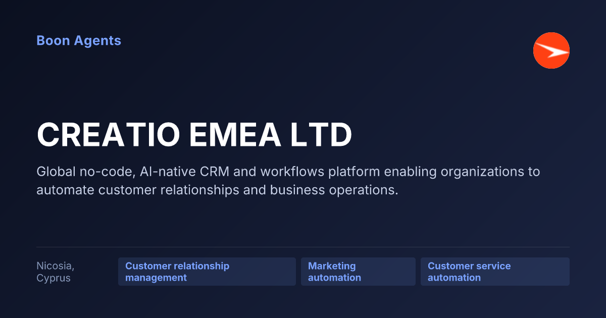 CREATIO EMEA LTD — company overview