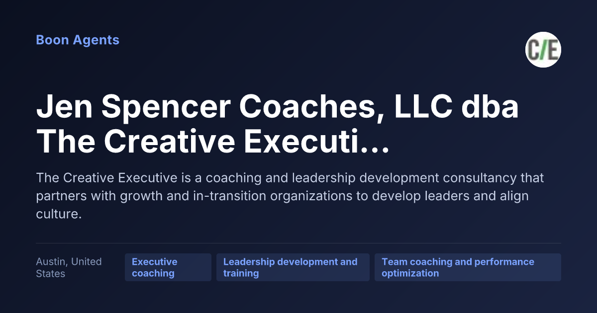 Jen Spencer Coaches, LLC dba The Creative Executive — company overview