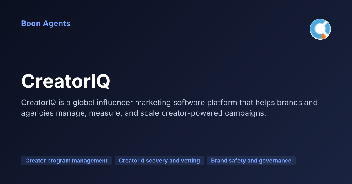 CreatorIQ — company overview
