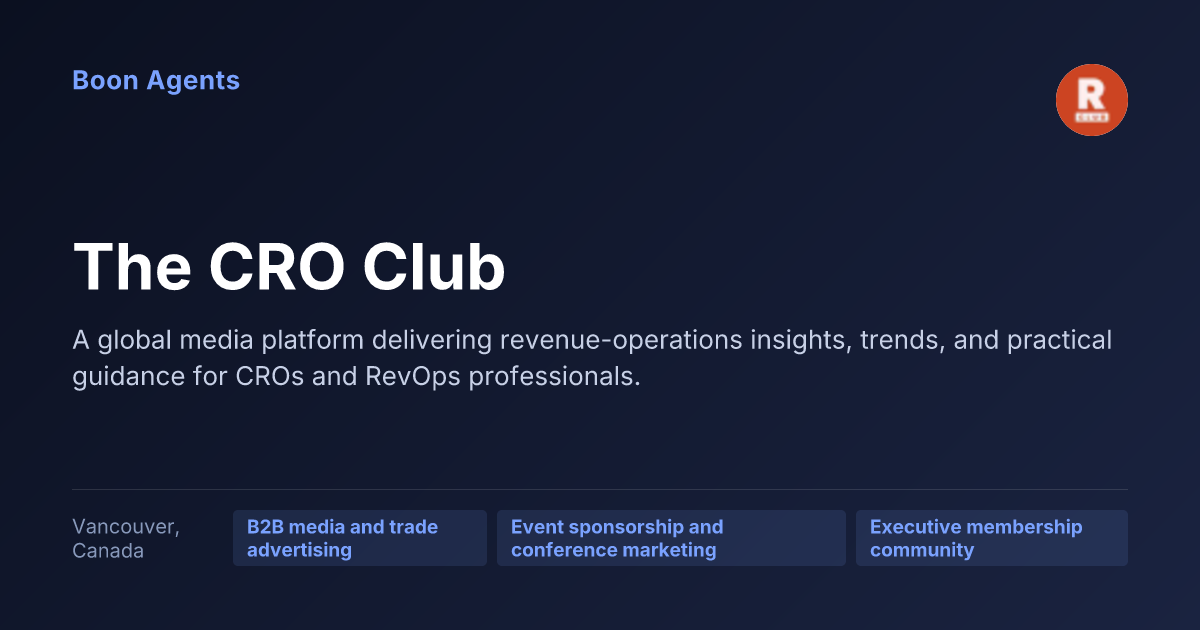 The CRO Club — company overview