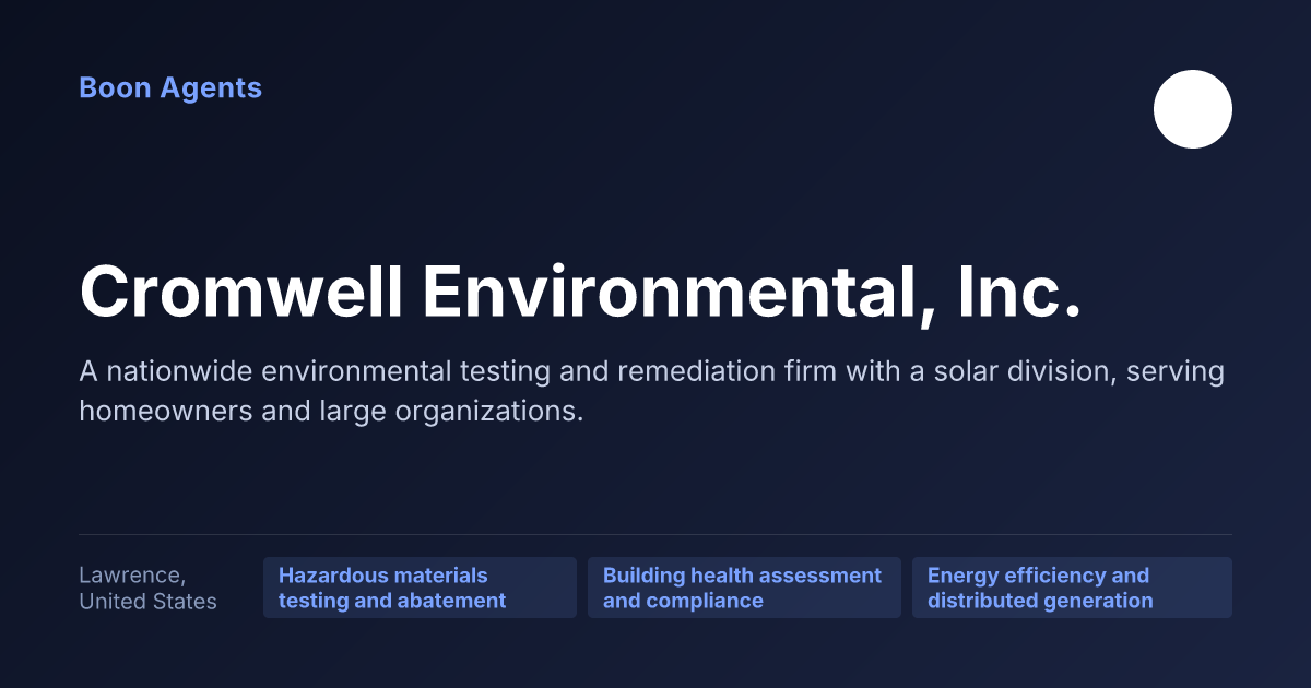 Cromwell Environmental, Inc. — company overview