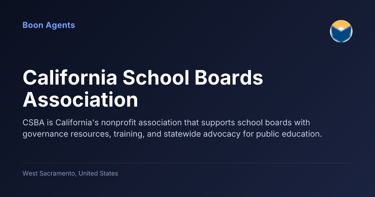 California School Boards Association — company overview