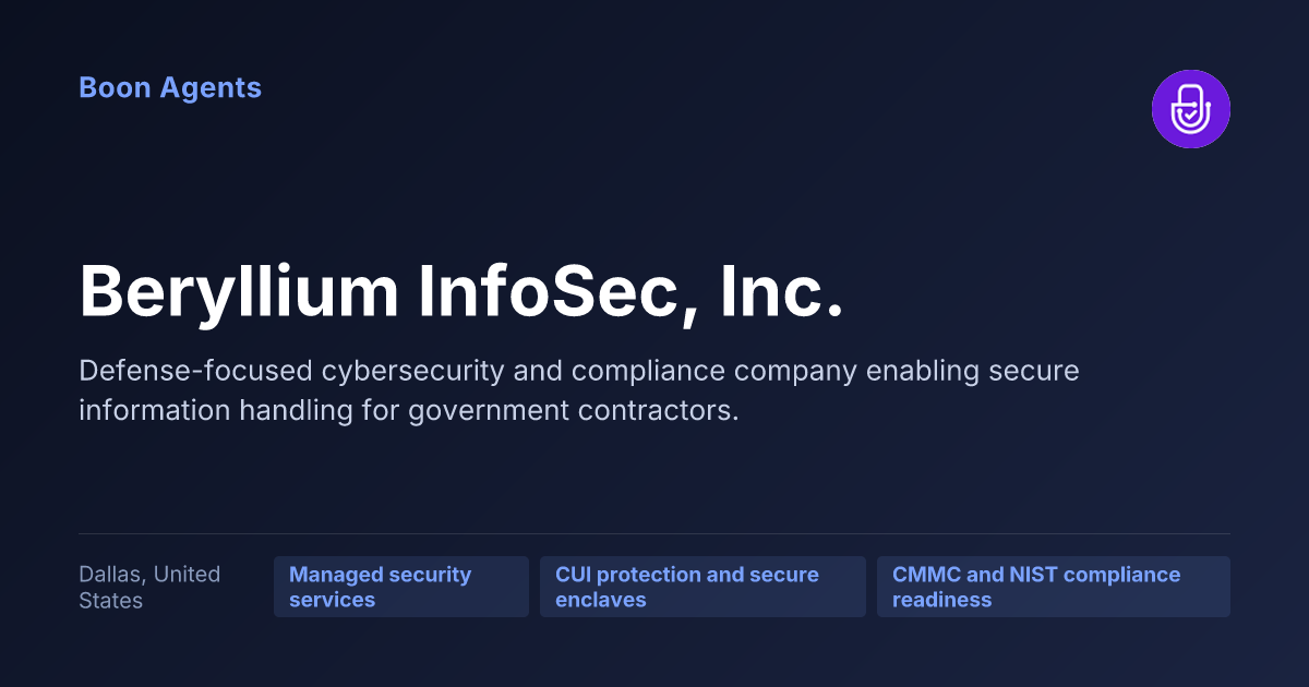 Beryllium InfoSec, Inc. — company overview